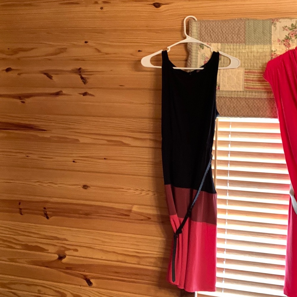 No sleeves beautiful multi color summer dress